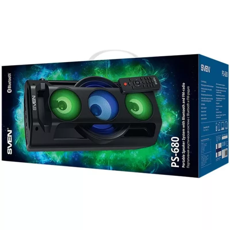 Głośnik Bluetooth SVEN PS-680 65W, FM, karaoke