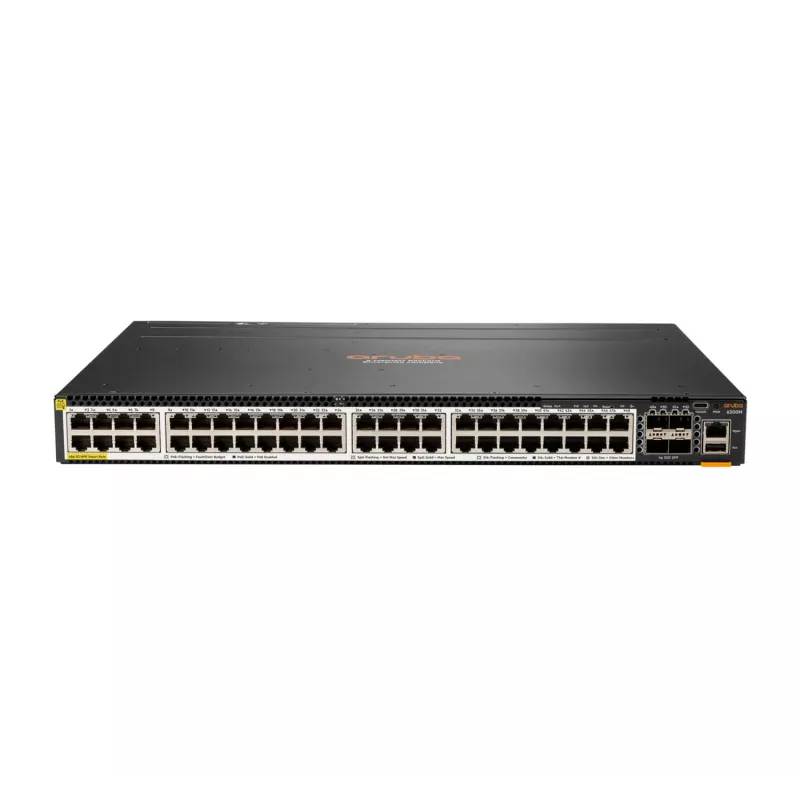 Hewlett Packard Enterprise HPE Aruba 6300M - Switch - L3 - zarządzalny - 48 x 100/1000/2,5G/5G (PoE+) + 4 x 1 Gigabit / 10 Gigabit / 25 Gigabit / 50 Gigabit SFP56 (Uplink / Stacking)
