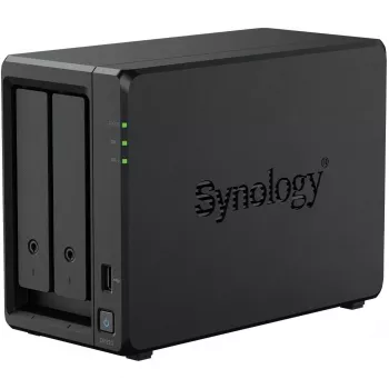 Serwer magazynowy NAS SYNOLOGY DP320 Pulpit R1600, 8 GB RAM, 16 TB, 2-kieszeniowy, obsługa HDD, RAID, Czarny