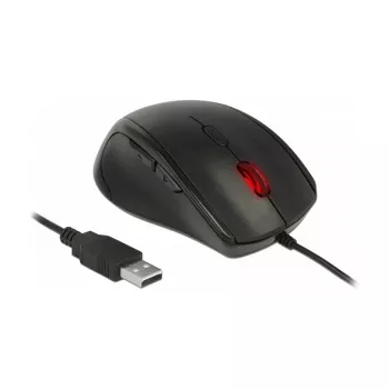 Mysz DeLOCK 12548 Biurowa Leworęczna USB Typu-A Optyczna 2400 DPI
