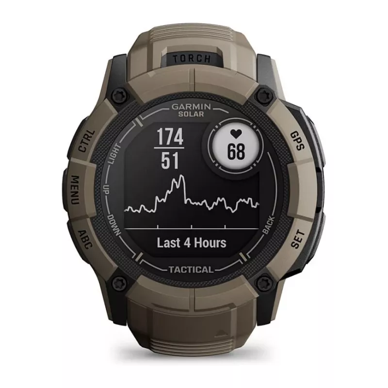 Garmin Instinct 2X Solar Tactical Edition 2,79 cm (1,1) MIP 50 mm Cyfrowy 176 x 176 pikseli Ekran dotykowy Zielony GPS (satelitarny)