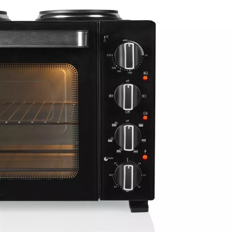 Piekarnik konwekcyjny Tristar z 2 płytami grzejnymi | OV-3670 | 35 L | 3200 W | Czarny
