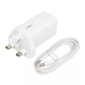 iBOX C-65 Biały, uniwersalna ładowarka GaN 65W, wtyczka UK