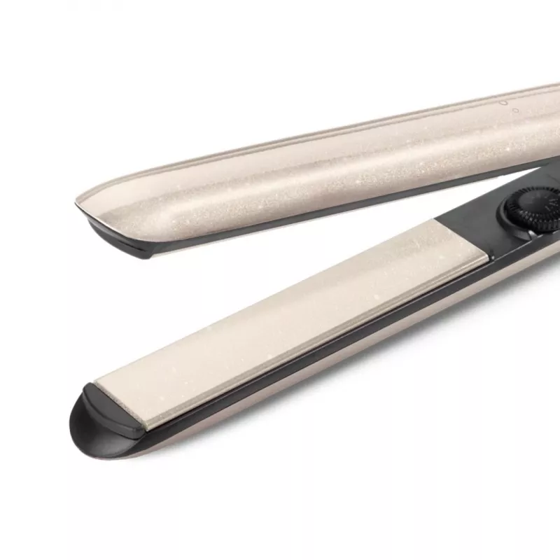 Prostownica BABYLISS ST914PE — płytki ceramiczno-tytanowe, 13 poziomów ciepła, 100–240V, Beżowy/Miedziany