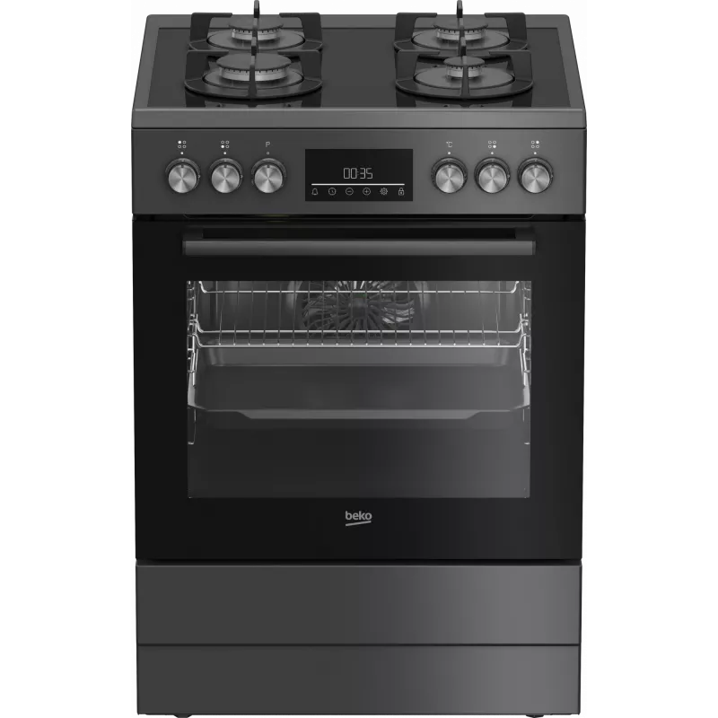 Kuchenka gazowa do zabudowy z piekarnikiem elektrycznym BEKO FBM62330GADSN 60 cm, szary, klasa energetyczna A
