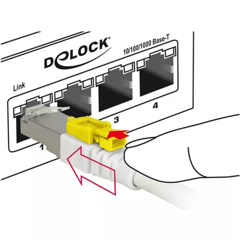 Kabel sieciowy DeLOCK 85335 RJ-45 Cat6a 5m Biały