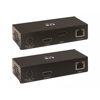 Zestaw przedłużacza DisplayPort na HDMI przez Cat6 z obsługą KVM, 4K 60Hz, 4:4:4, USB, PoC, HDCP 2.2, do 70 m, TAA - Rozszerzenie wideo/audio, HDMI, DisplayPort