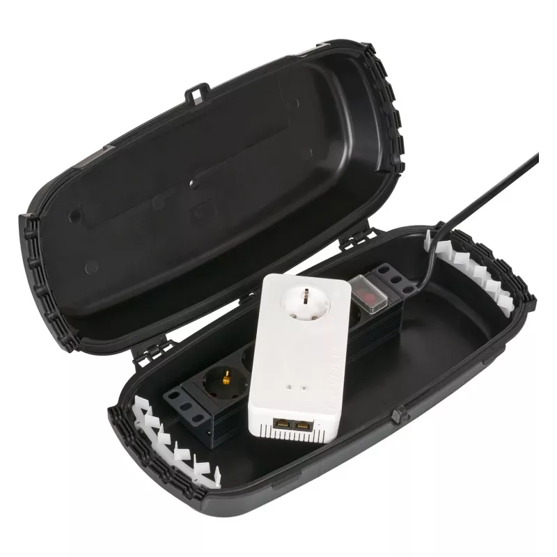 Składana puszka zewnętrzna IP54 czarna 32x22x13cm