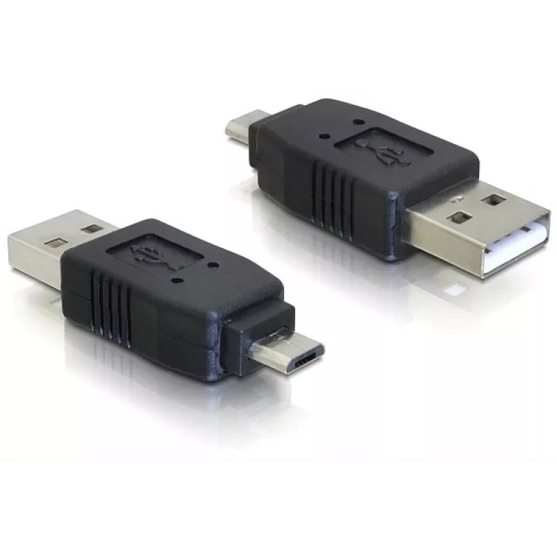 Adapter USB micro-B męski na USB 2.0 A męski DeLOCK 65036 Czarny