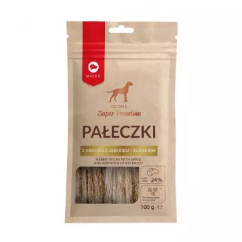 MACED Patyczki z królikiem z jabłkiem i dodatkiem buraka - przysmak dla psa - 100g