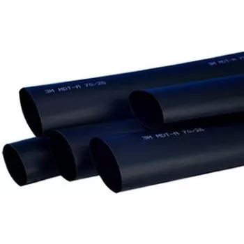 3M TE100037569 - Koszulka termokurczliwa - Czarna - 100 cm - 1,2 cm - 135 °C