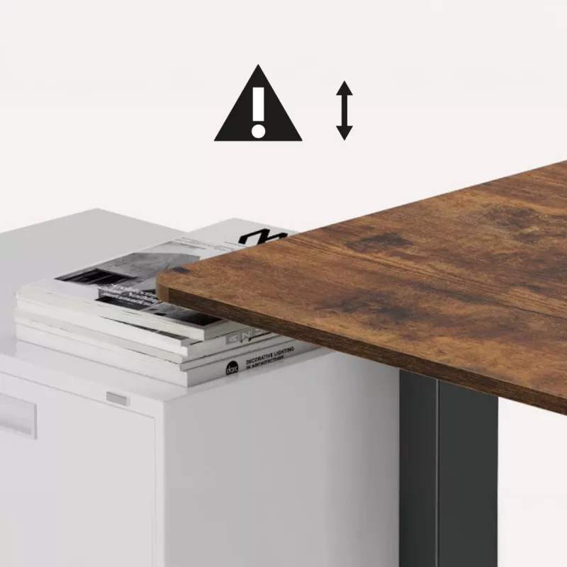 Biurko elektryczne z regulacją wysokości Ergo Office, maks. wysokość 1160 mm, maks. - 80 kg, bez blatu sit-stand, czarne, ER-400 B