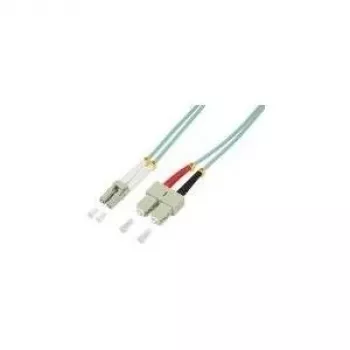 Logilink - kabel krosowy - LC wielomodowy (M) - SC wielomodowy (M) - 5 m - światłowód - 50/125 mikrometrów - OM3 - bezhalogenowy - akwamaryna (1P3LS05)