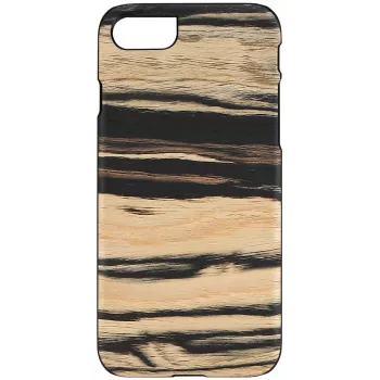 Etui na telefon Man and Wood do iPhone 7/8 — białe z czarnym hebanem