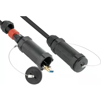 AOC Hybrid High-Speed HDMI 2.0b, stahlarmiert, 4K @60Hz, 18 GBit/s, schwarz, 50m, PYTHON Series (AOC-HP2050)