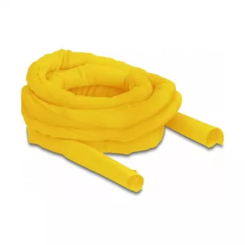 DeLOCK Woven Sleeve samozamykający się, odporny na ciepło 5 m x 25 mm żółty