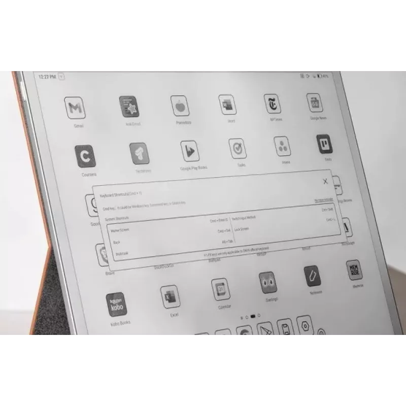 Etui z klawiaturą do Onyx Boox Note Max i Tab X C — brązowe etui ochronne ze zintegrowaną klawiaturą
