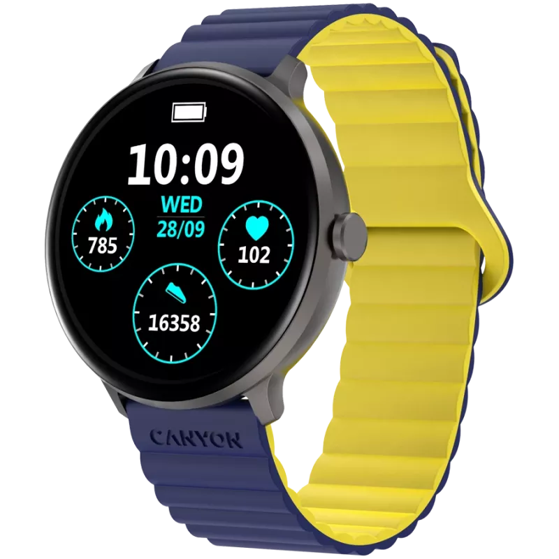 Canyon SW-69 - Jacky - smartwatch - BT - kolor. Wyświetlacz LTPS 1.3 - wodoodporny. IP68 - 25 sportów