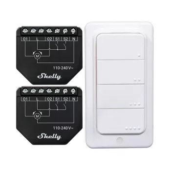Shelly WiFi Controller Set Shutter BLU RC Button 4 — inteligentny przekaźnik do rolet i żaluzji