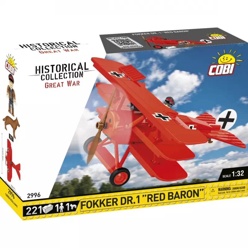 Klocki Fokker DR.1 Red Baron 221 klocków
