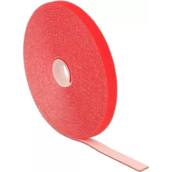 Zapięcie na rzep DeLOCK 18720 Czerwone 13 mm 10 m