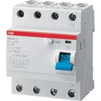 ABB F204 A-63/0,3 - 230 - 400 V - 63 A - typ A - niebieski - szary - IEC/EN 61008 UL 1053 - 70 mm (2CSF204101R3630)