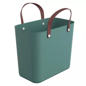 Torba rotho Albula zielony 25 L z plastiku z recyklingu, 340×235×400 mm, maks. obciążenie 40 kg