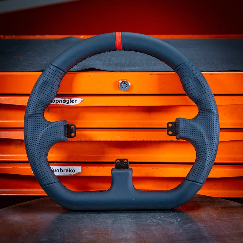 Asetek SimSports GT Rim - Closed D, skóra - czarny