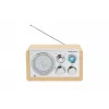 Radio Denver TR-63LW Personal Analog Bamboo, Silver
