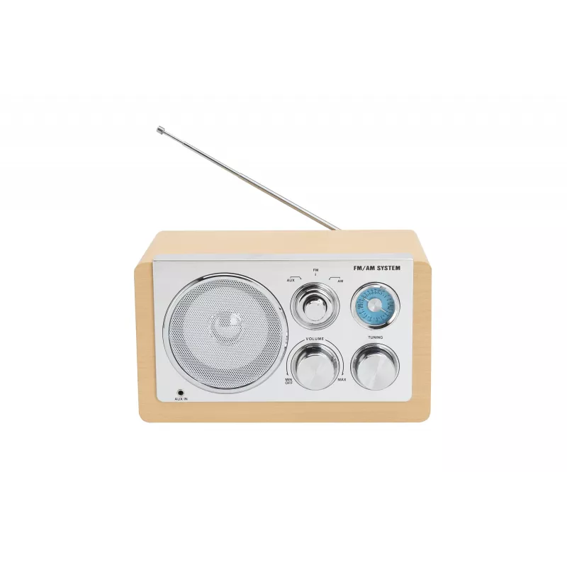 Radio Denver TR-63LW Personal Analog Bamboo, Silver