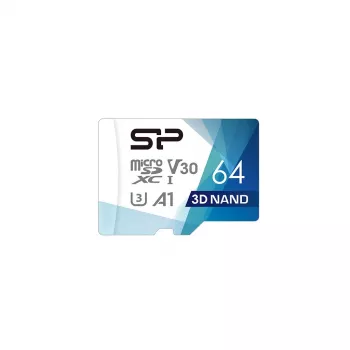 Karta pamięci MicroSDXC Silicon Power Superior Pro 64 GB UHS-III U3 V30 100/80 MB/s z adapterem SD
