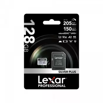Pamięć Flash Lexar 128 GB UHS-I MicroSDXC Professional srebrny PLUS