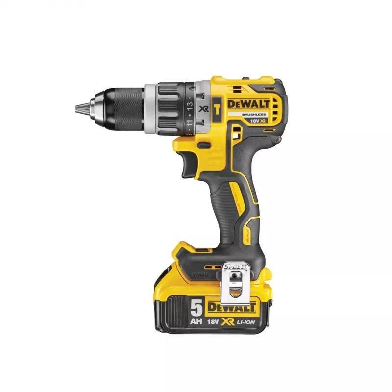 Wiertarko-wkrętarka akumulatorowa DeWALT DCD796P2 18V Li-Ion 5Ah, uchwyt bezkluczykowy 13 mm, 2 biegi, 1,8 kg
