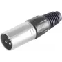 Złącze XLR ShiverPeaks BS55002-R – 3-stykowe, czerwona metalowa obudowa