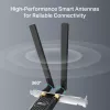 Karta sieciowa Wi-Fi 6 Bluetooth PCIe TP‑LINK Archer TX10E AX900 — karta PCIe, Wi‑Fi 6 AX900, Bluetooth