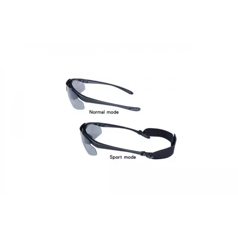 Okulary strzeleckie WOSPORT 3 wymienne wizjery, pasek model 6055B