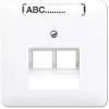 Gniazdo ścienne RJ-45 Jung CD 569-2 NAUA WW — Białe gniazdo sieciowe z termoplastiku