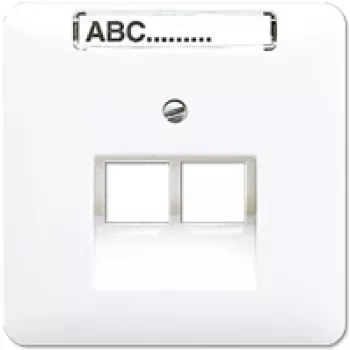 Gniazdo ścienne RJ-45 Jung CD 569-2 NAUA WW — Białe gniazdo sieciowe z termoplastiku