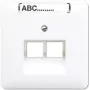 Gniazdo ścienne RJ-45 Jung CD 569-2 NAUA WW — Białe gniazdo sieciowe z termoplastiku