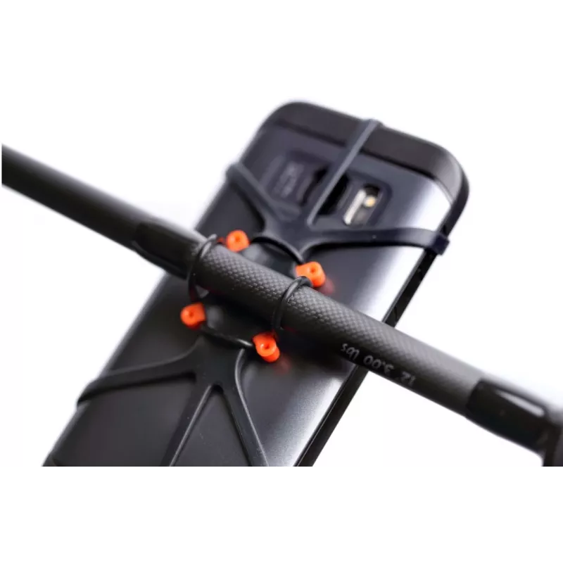 Regulowany uchwyt na telefon deeper ITGAM0003 — uchwyt na wędkę, silikonowy, do telefonów 3,5–5 cali, 280 mm, czarny