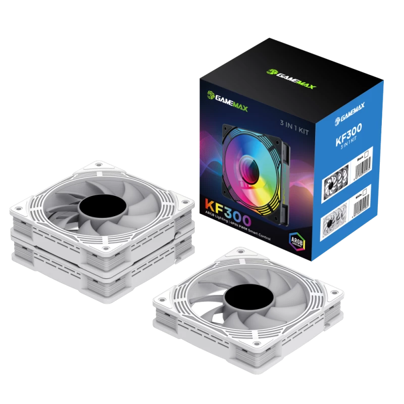 Gamemax | Wentylator obudowy | KF300 BK | Biały