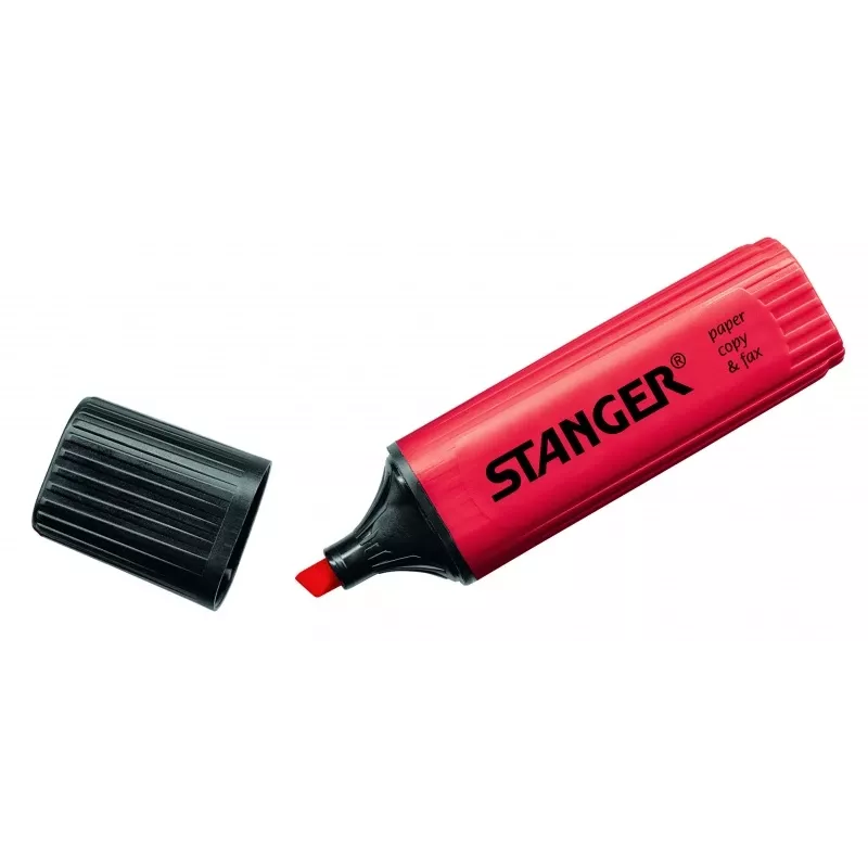 Marker STANGER, 1-5 mm, czerwony, opakowanie 10 szt. 180003000