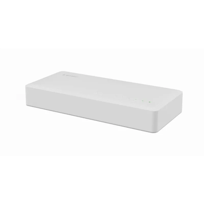 Przełącznik niezarządzalny GEMBIRD NSW-G8-01 — 8× Gigabit Ethernet (10/100/1000), Biały, DC 5V