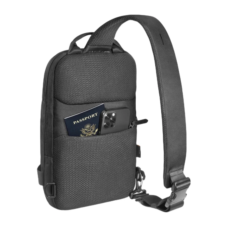 Torba crossbody Tomtoc Navigator-T24 S — czarna, kompaktowa do codziennego noszenia