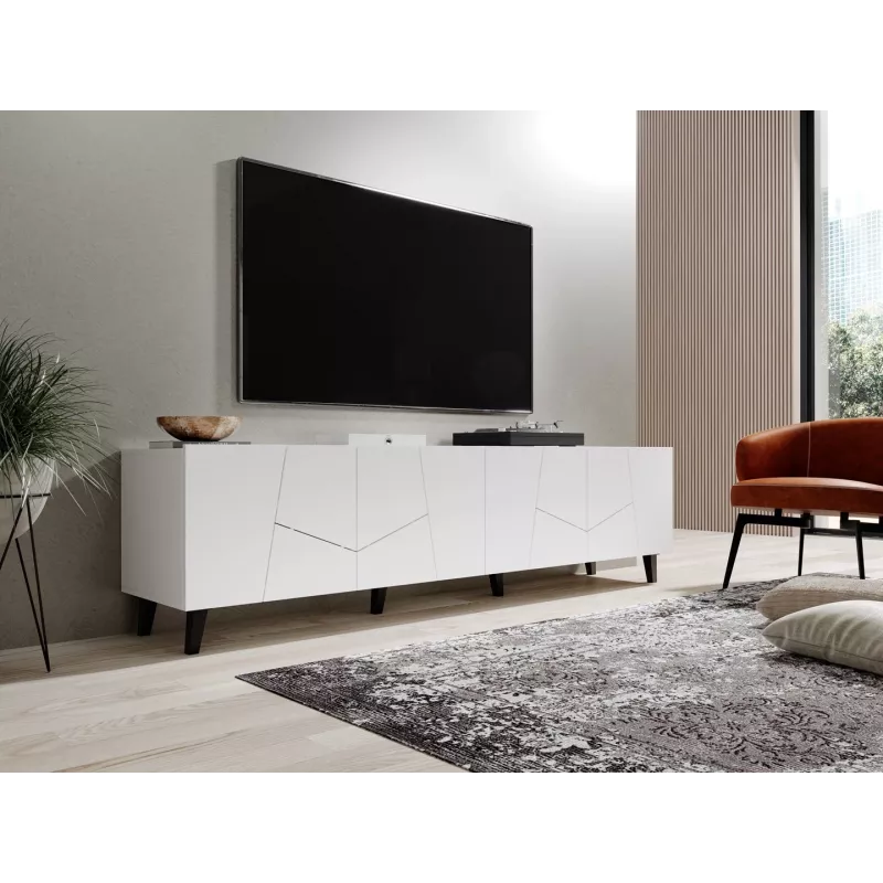 szafka RTV ETNA 200x42x52 biały matowy