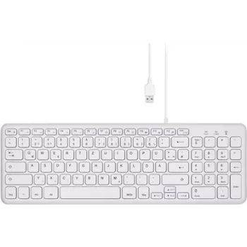 Perixx PERIBOARD-213 DE W USB klawiatura German, QWERTZ biały (11960)