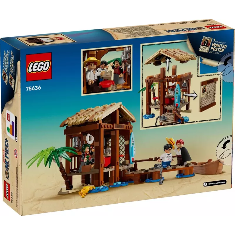 Zestaw LEGO One Piece 75636 Wioska Wiatrakowa Chata, 299 elementów, 3 minifigurki, 8+ lat