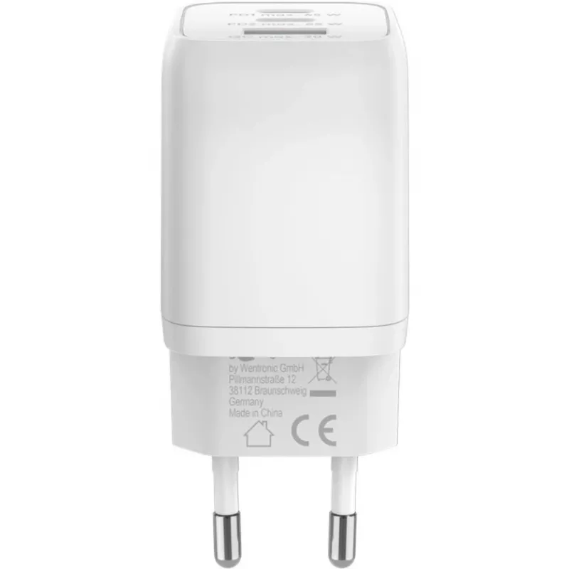 Ładowarka USB-C Fast Charger Nano, PD, GaN, 65 Watt (biała, 1x USB-A, 2x USB-C PD, Charge 3.0)