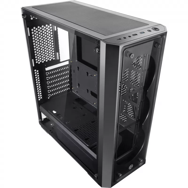 RAIJINTEK PONOS TG4 - Desktop - PC - SPCC - Czarny - ATX - EATX - EEB - micro ATX - Mini-ATX - Gaming