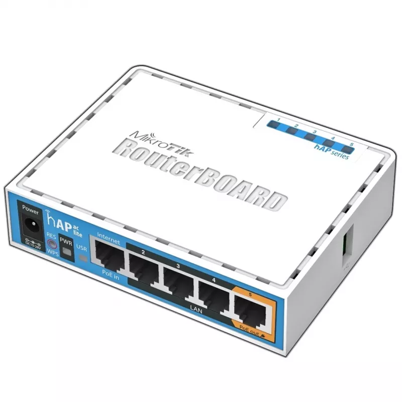 Mikrotik HAP ac lite 733 Mbit/s biały Power over Ethernet (PoE)